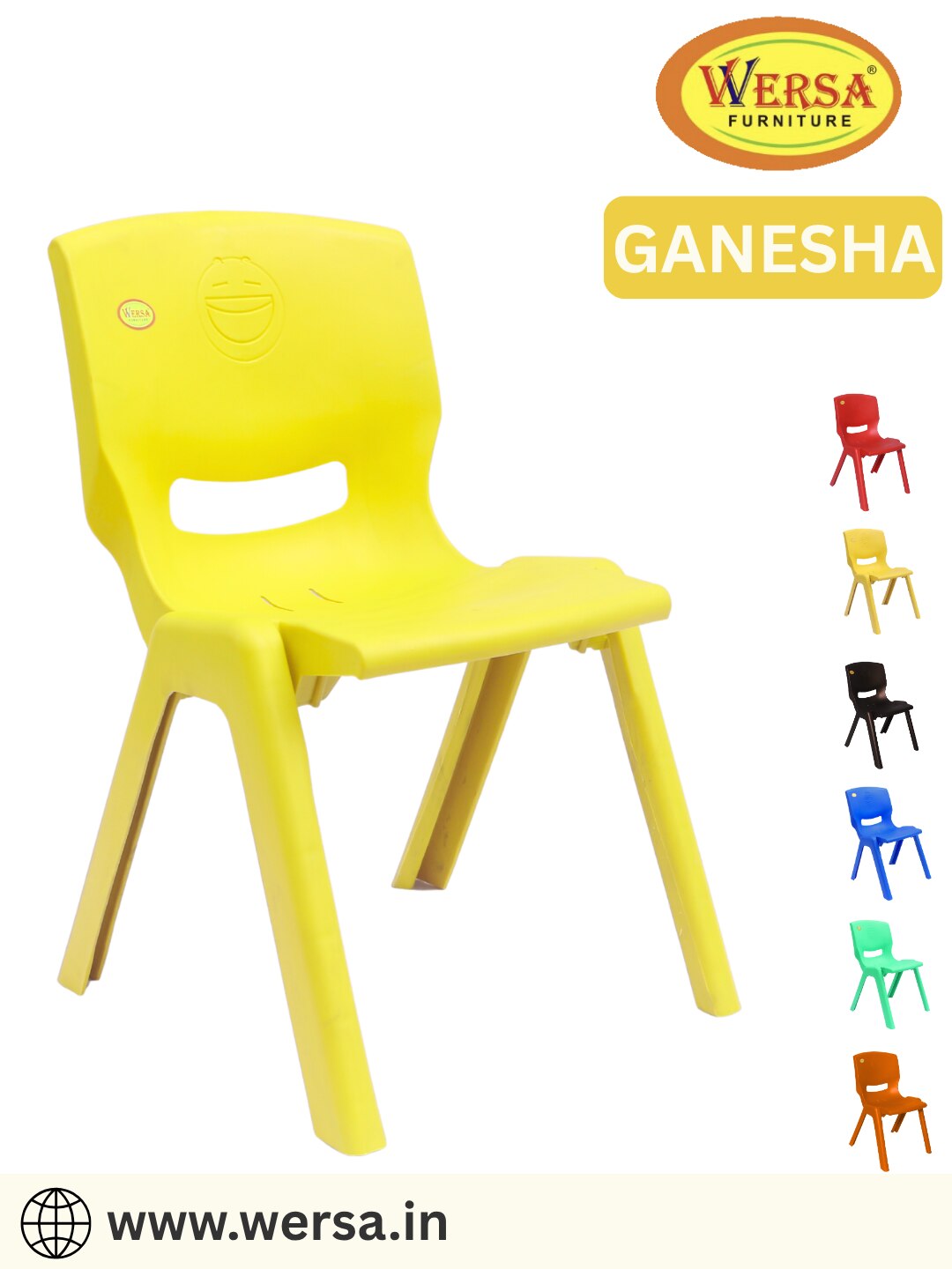 WERSA GANESHA Plastic Chair - Durable & Lightweight School/Study Chair image 4