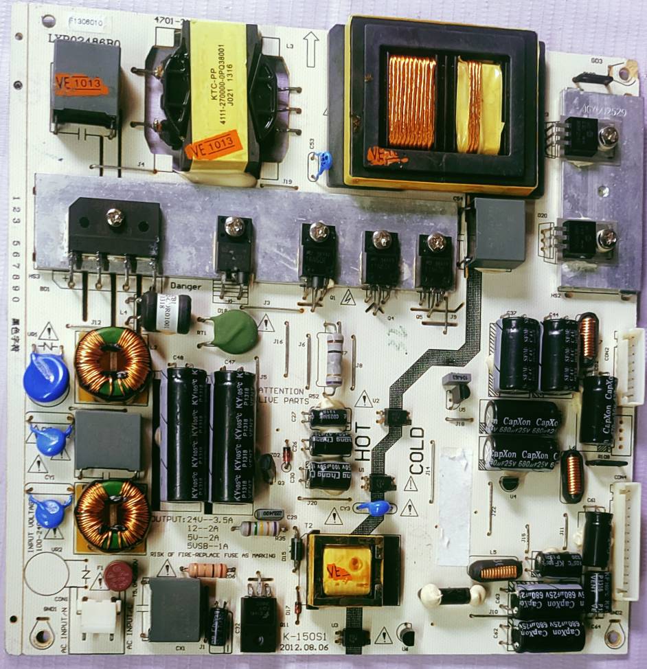 PHILIPS 42PFL3040/T3 POWER SUPPLY BOARD, SMPS BOARD,#wb29 image 2