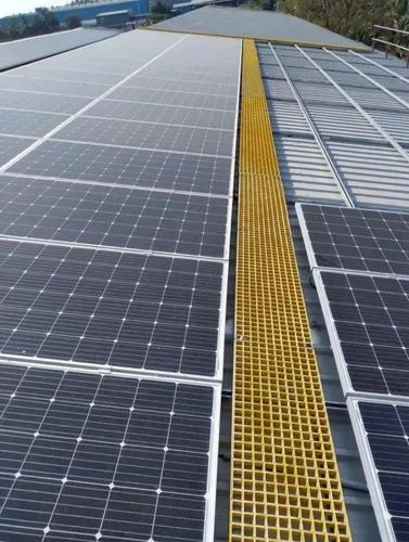 Yellow FRP Rooftop Walkway Grating image 2