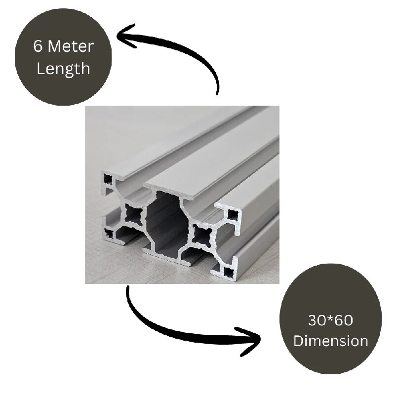 30x60 Industrial Aluminium Profile image 2
