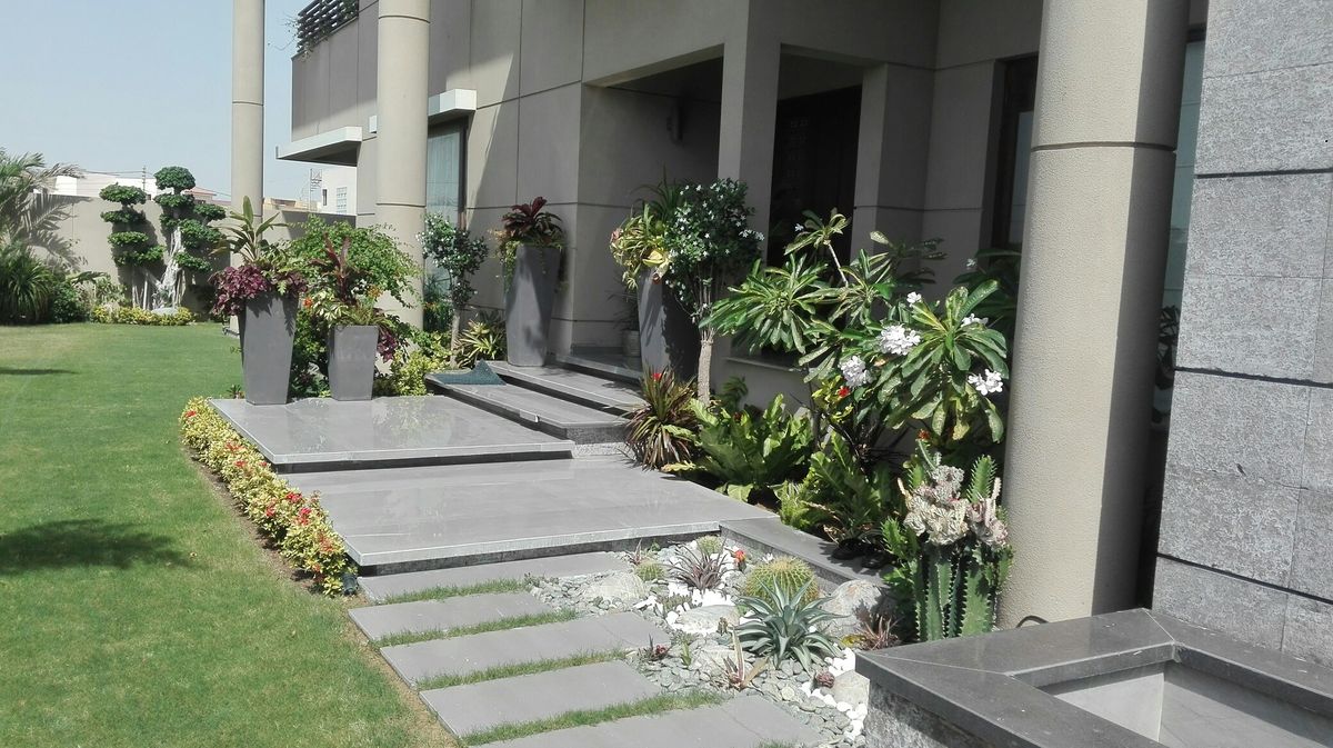Frontyard Stone Pathway Landscaping Chennai image 4