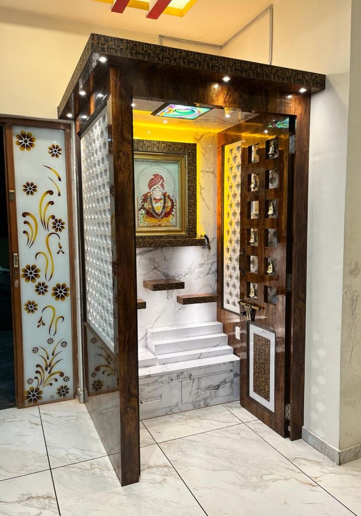 Luxury Pooja Room Interior Chennai image 4