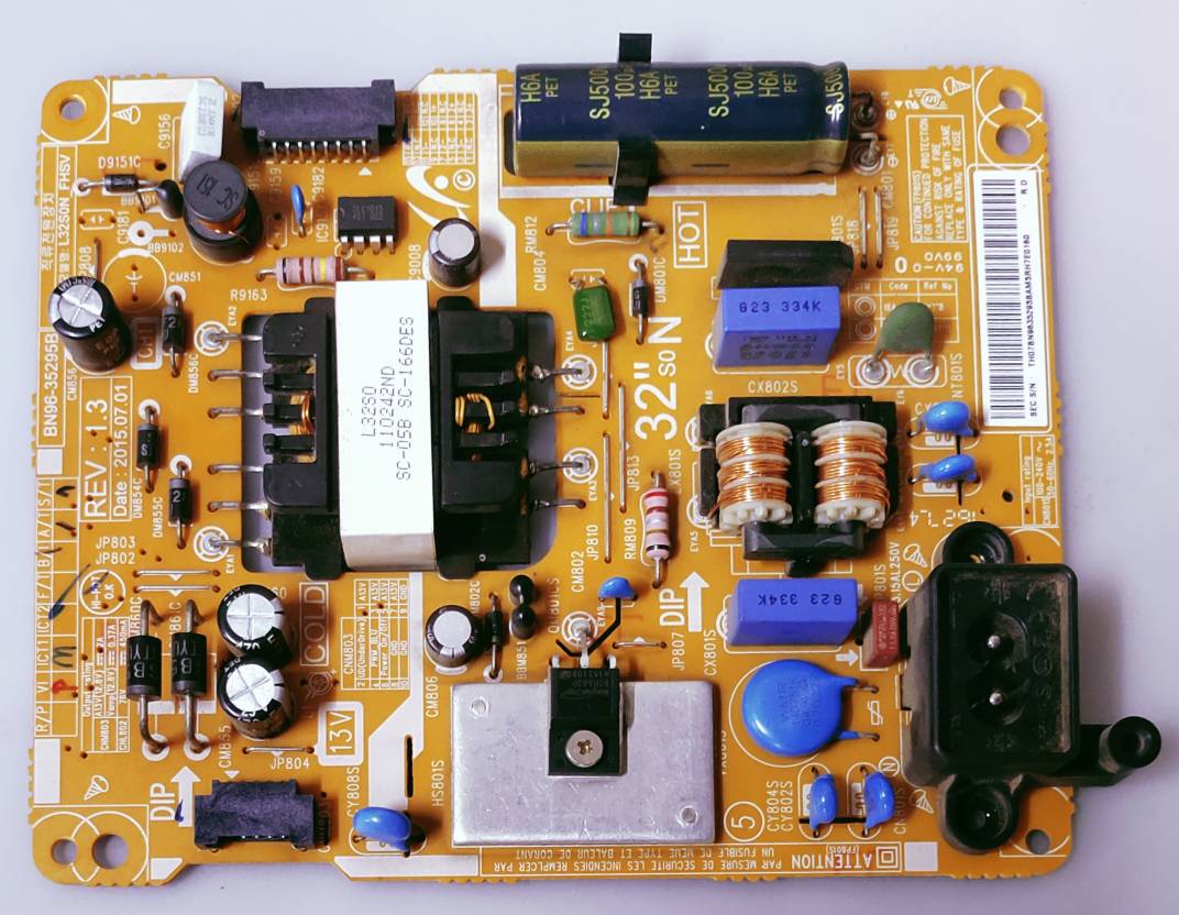 SAMSUNG LED TV UA32H4500 Power Supply Board, SAMSUNG LED TV UA32H4500 Smps Board, SAMSUNG LED TV UA32H4500 Power Supply PCB Board, #wb53 image 2