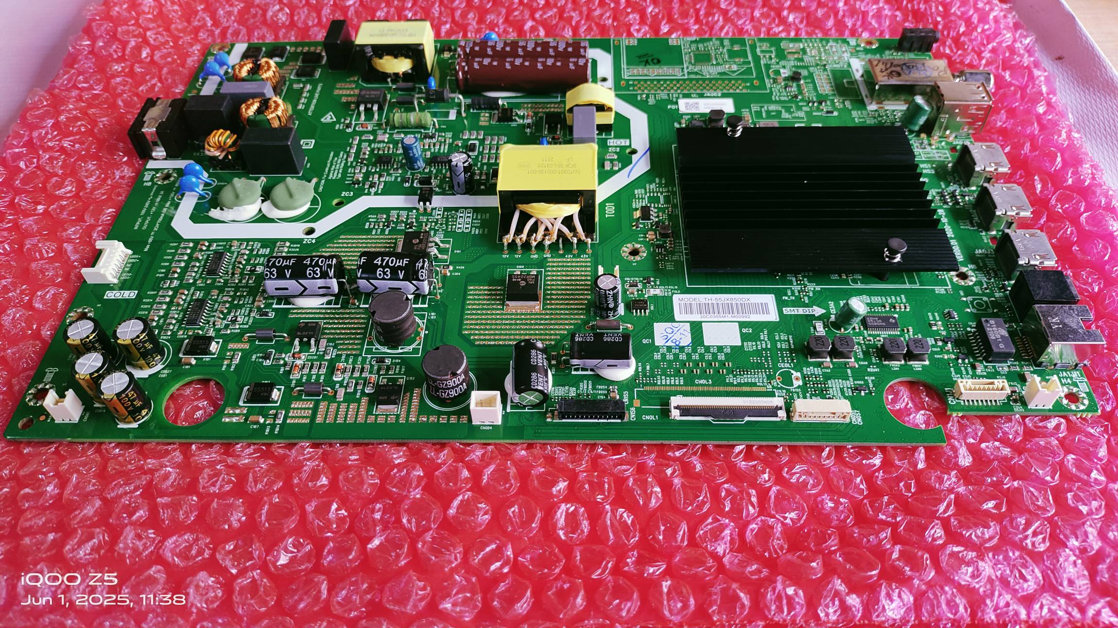 PANASONIC TH-55JX850DX, ANDROID MAIN BOARD, MOTHER BOARD,COMBO BOARD #WBO8 image 4