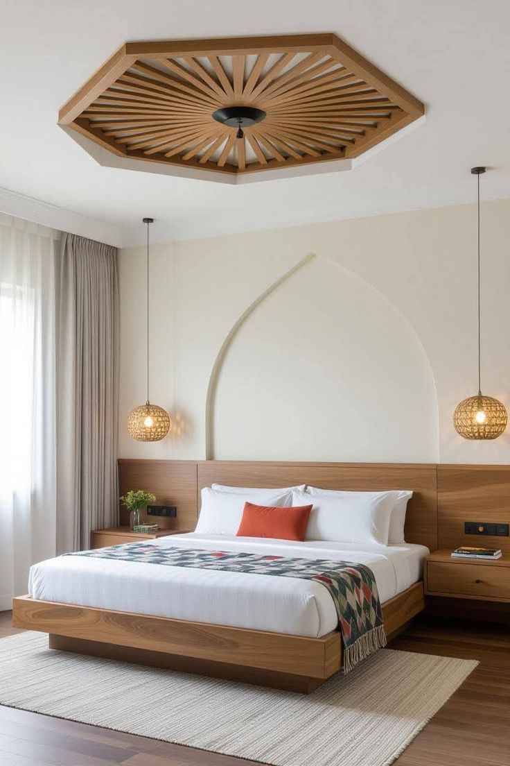 Modern Floating Bed Bedroom Interior Design with Contemporary Luxury Styling image 3