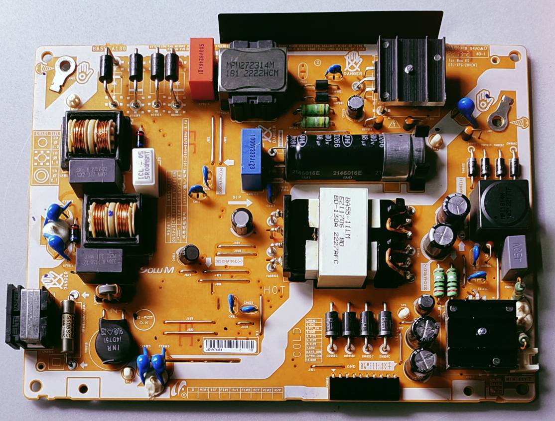 SAMSUNG LED TV UA50AU7600 Power Supply Board, SAMSUNG LED TV UA50AU7600 Smps Board, SAMSUNG LED TV UA50AU7600 Power Supply PCB Board #wb51 image 4