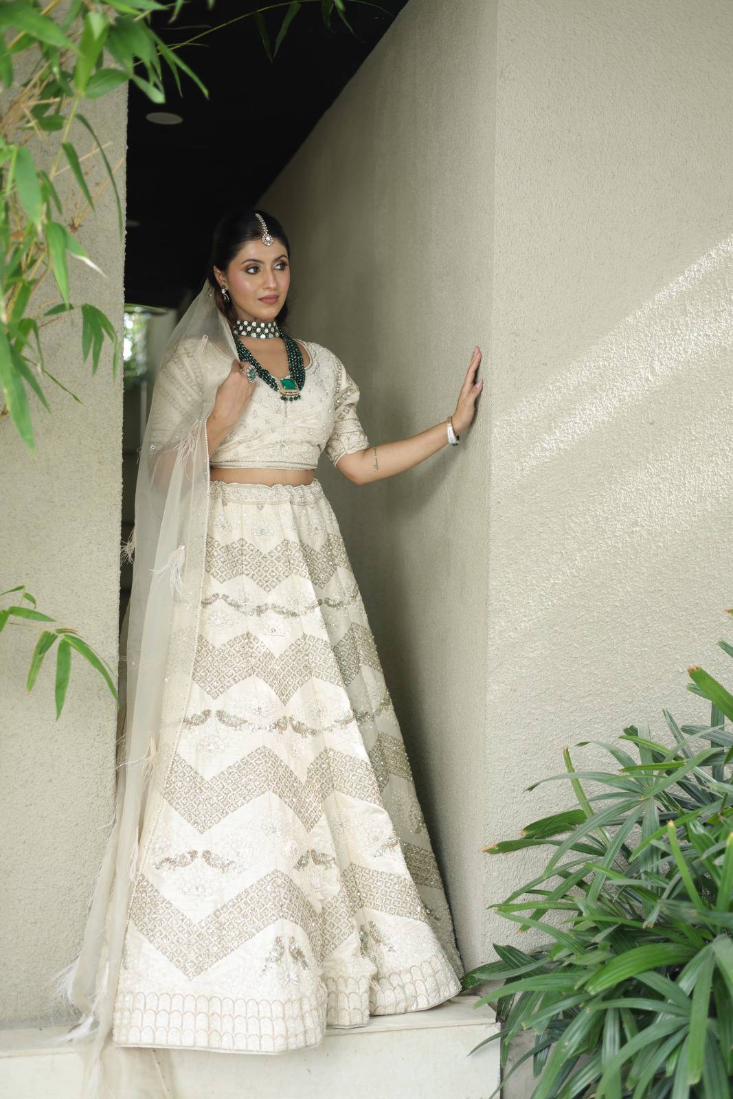 Ivory Bridal Lehenga image 3