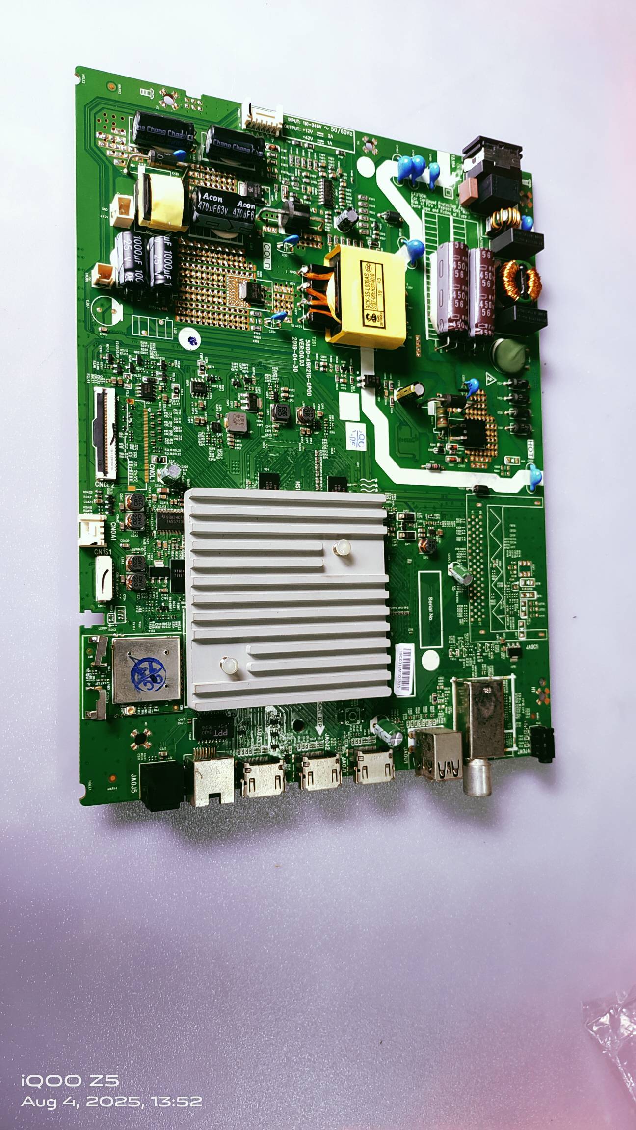 MOTOROLA Android Led Tv 43SAUHDM Mother Board, MOTOROLA Android Led Tv 43SAUHDM Main Board, MOTOROLA Android Led Tv 43SAUHDM Main PCB Board, MOTOROLA Android Led Tv 43SAUHDM Combo Board, image 7