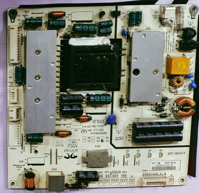  AY1231A045957, AY078D-4SFO3 ,POWER SUPPLY BOARD, SMPS BOARD, LED BOARD, #Wb29 image 3