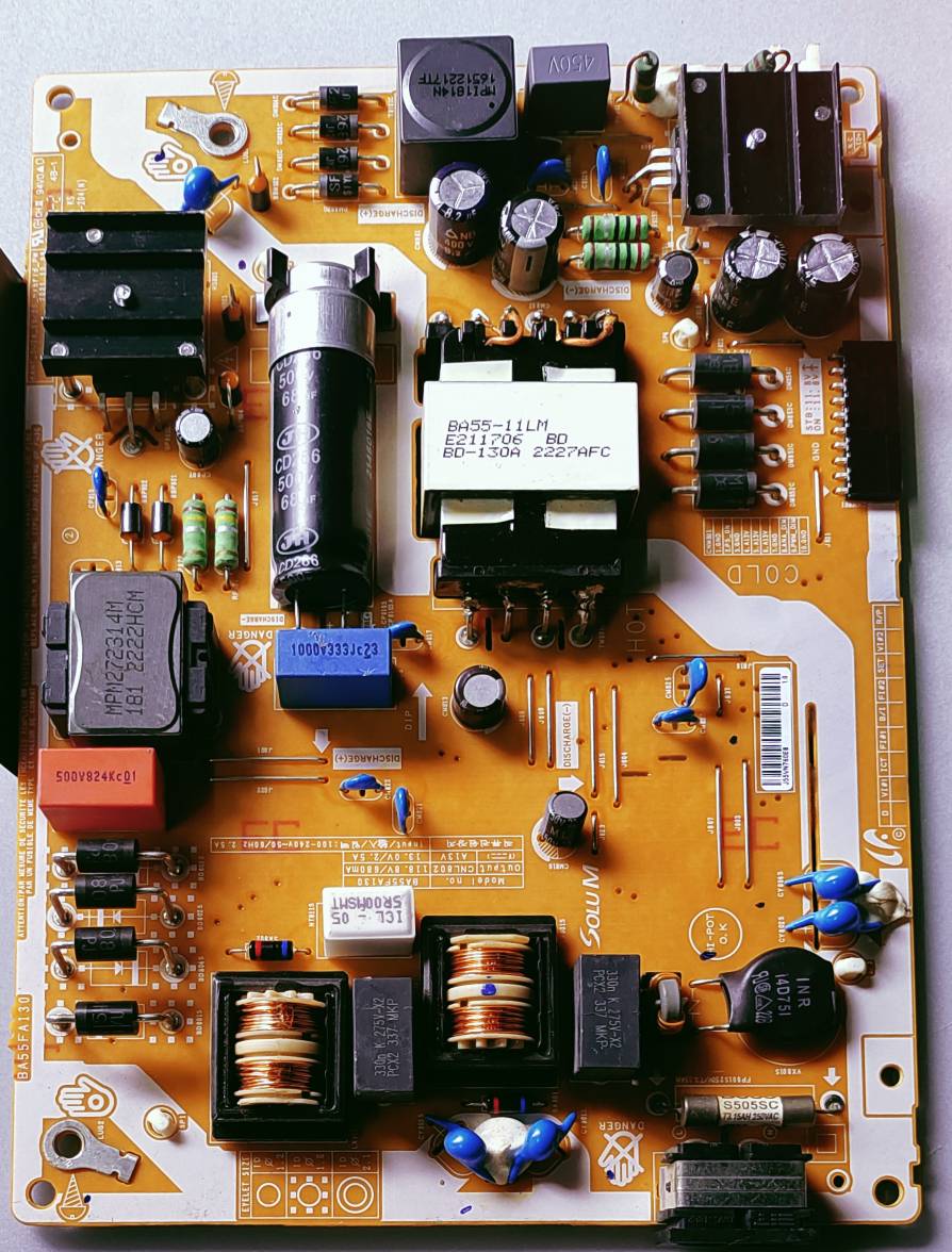 SAMSUNG LED TV UA50AU7600 Power Supply Board, SAMSUNG LED TV UA50AU7600 Smps Board, SAMSUNG LED TV UA50AU7600 Power Supply PCB Board #wb51 image 2