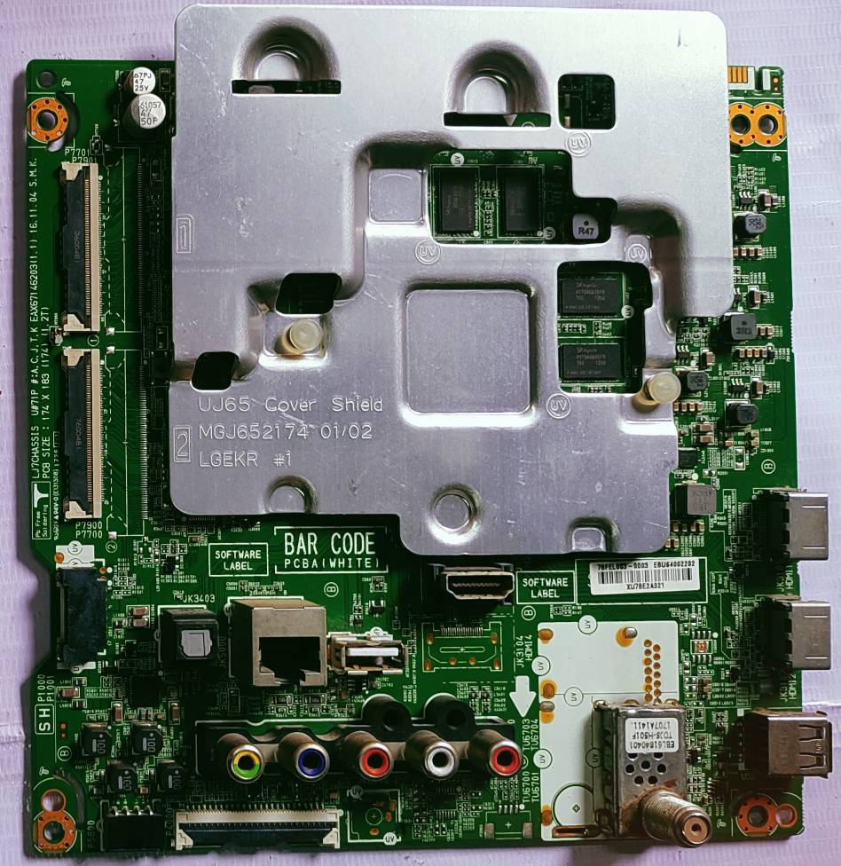 LG 4K 43UJ6300 MOTHER BOARD, MAKN BOARD, LED BOARD, #wb38 image 5