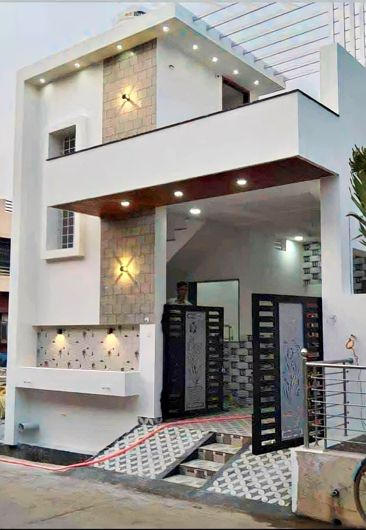 Residential Exterior Elevation Panelling in Chennai image 3