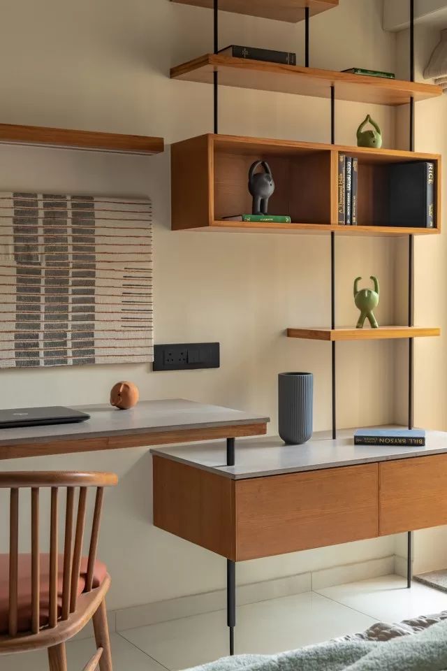 Study Area Interior Design with Wooden Finishing Touch image 2