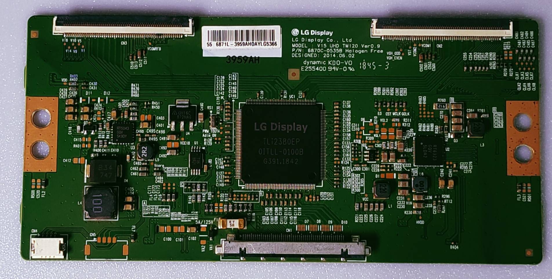 MI L50M5-5XIN LED TV 4K TCON  V15 UHD TM120  Ver 0.9 P/N 6870C-05358  image 4