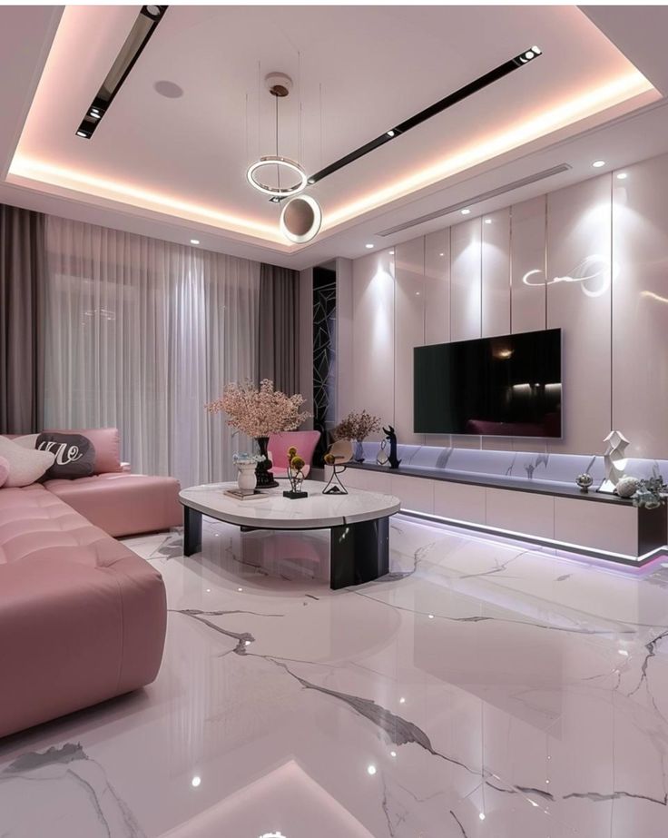 Contemporary False Ceiling Interiors image 4
