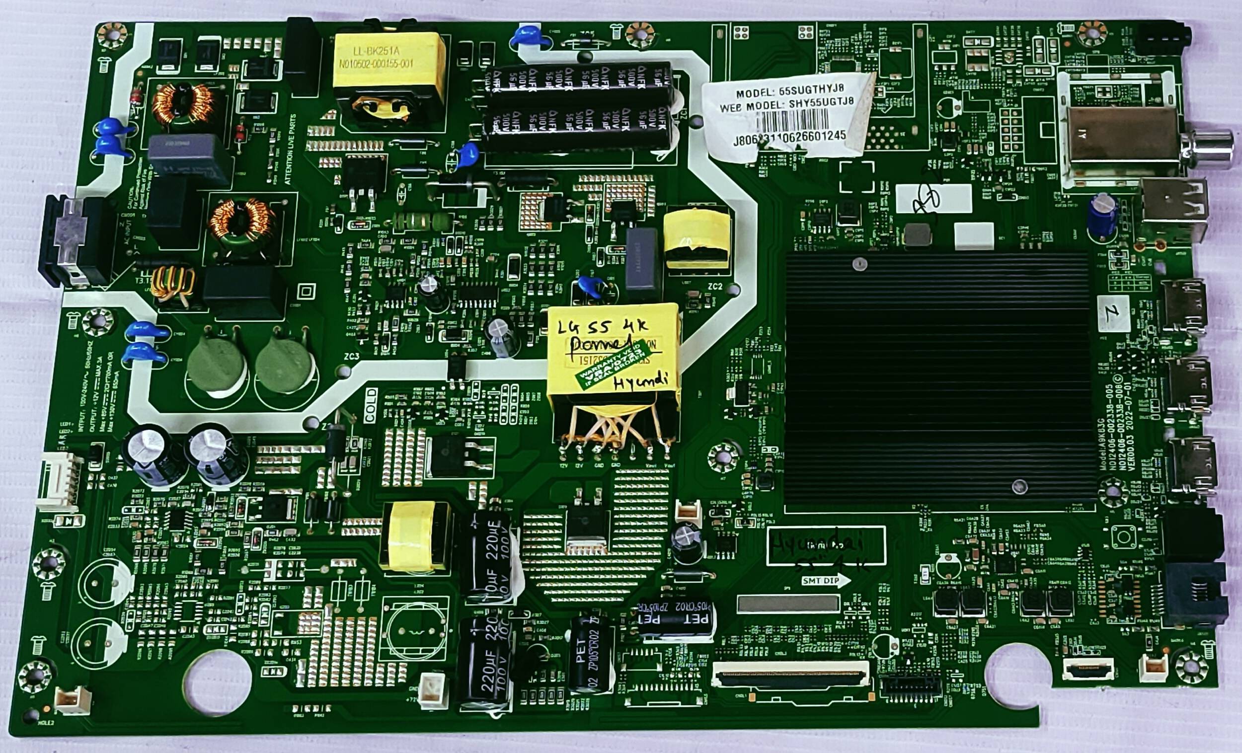 HYUNDAI 4K 55UGTHYJ8 Android Main Board, Mother Board, #wb28 image 4