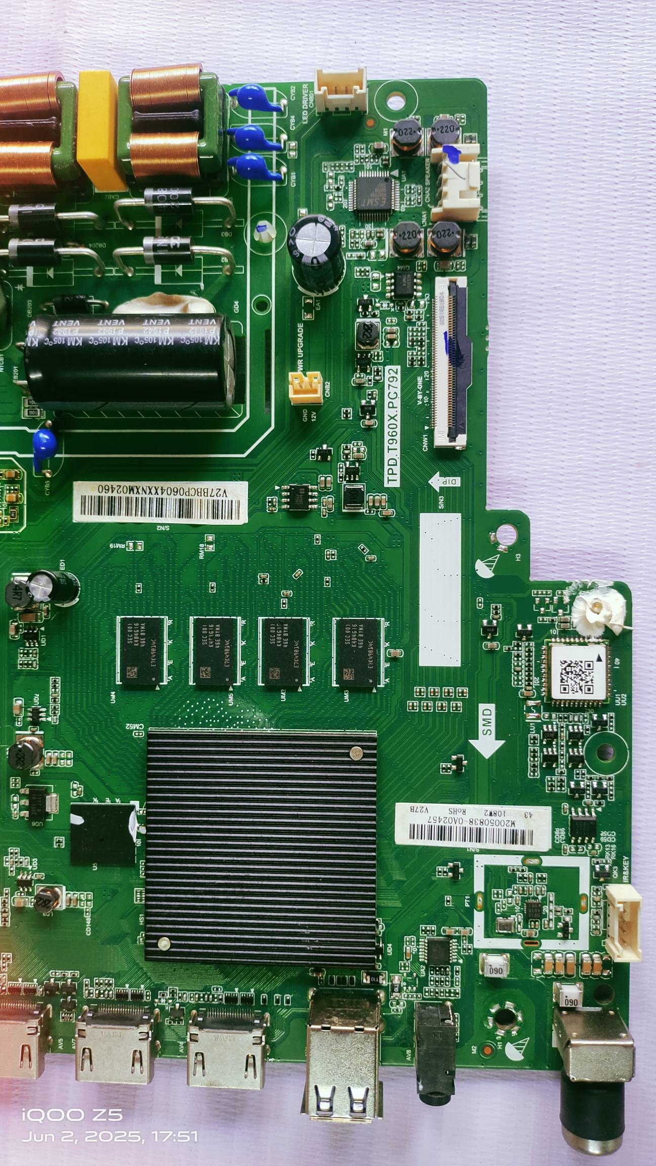 MI REDMI XIAOMI L43M4-4AIN ANDROID MAIN BOARD, ANDROID MOTHER BOARD, ANDROID COMBO BOARD, #WB12 image 4
