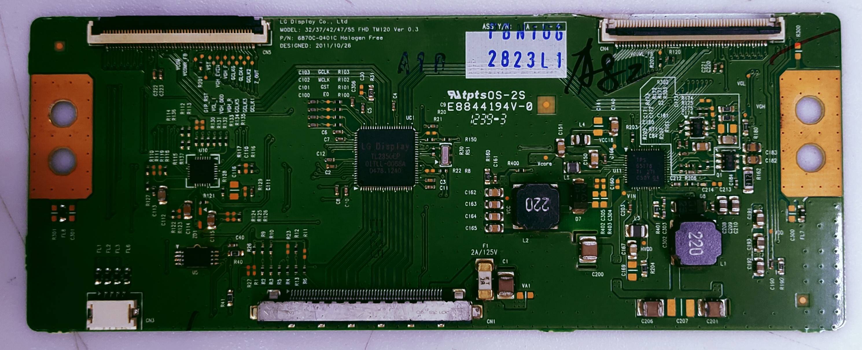 LG TCON 32/37/42/47/55 FHD TM120 VER 0.3 LED TV 4K  PART NO.6870c-0401C HA L OGEN FREE image 5