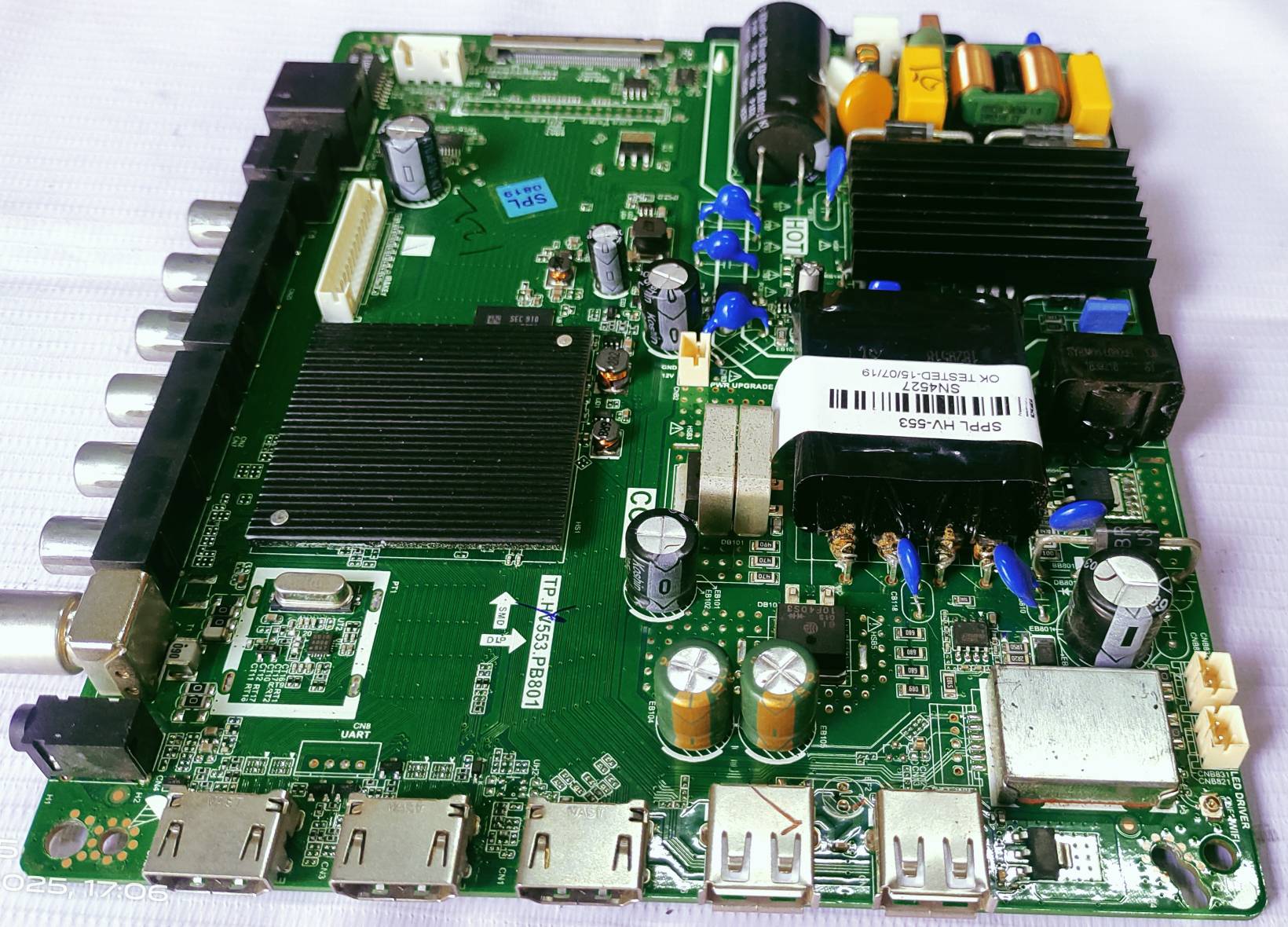 THOMSOn 43TH6000 4k TP.HV553. PB801 Android Main Board, Mother Board #wb26 image 5