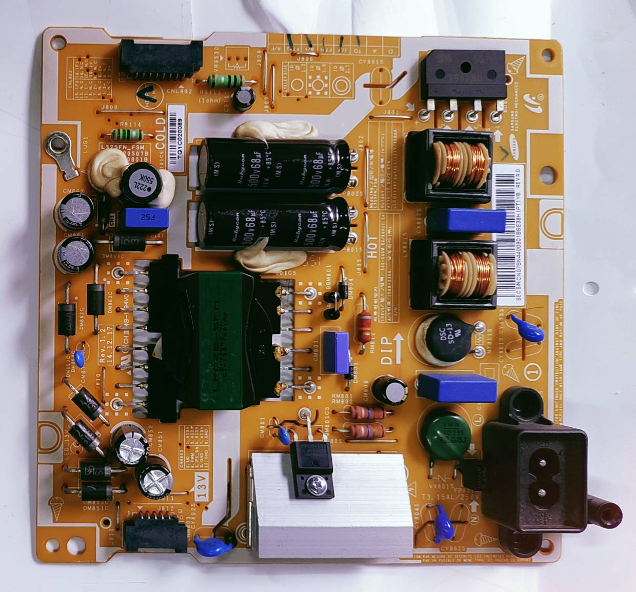 SAMSUNG LED TV UA32J4300AR Power Supply Board, SAMSUNG LED TV UA32J4300AR Smps Board, SAMSUNG LED TV UA32J4300AR Power Supply PCB Board, #wb46 image 2
