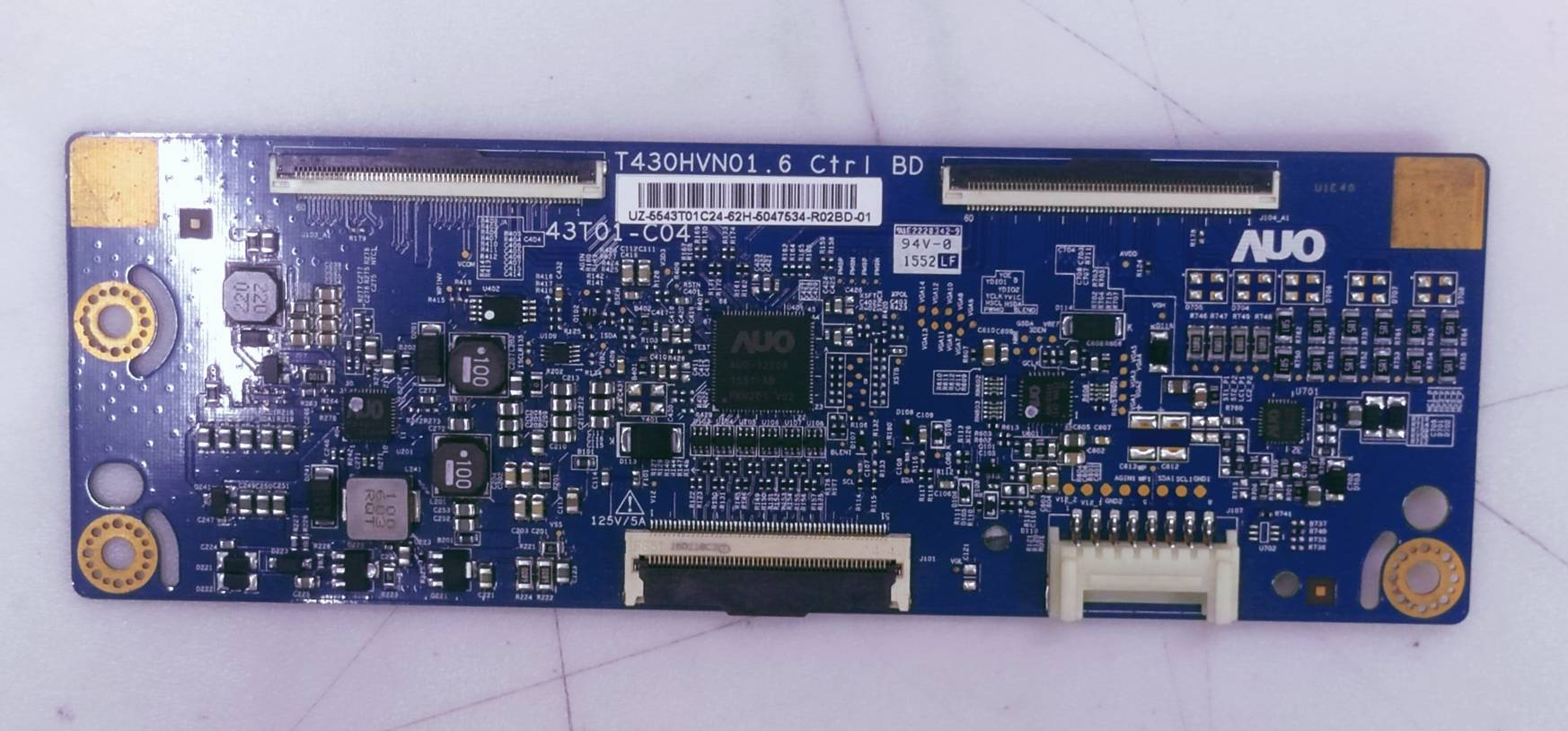 AUO TCON T430HVN01. 6 CTRL BD PART NO.UZ-5543T01C24(43T01-C04 image 6