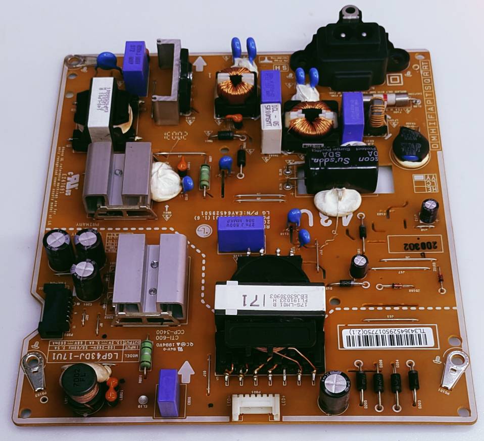 LG 43UM7290PTE LED TV POWER SUPPLY BOARD image 5