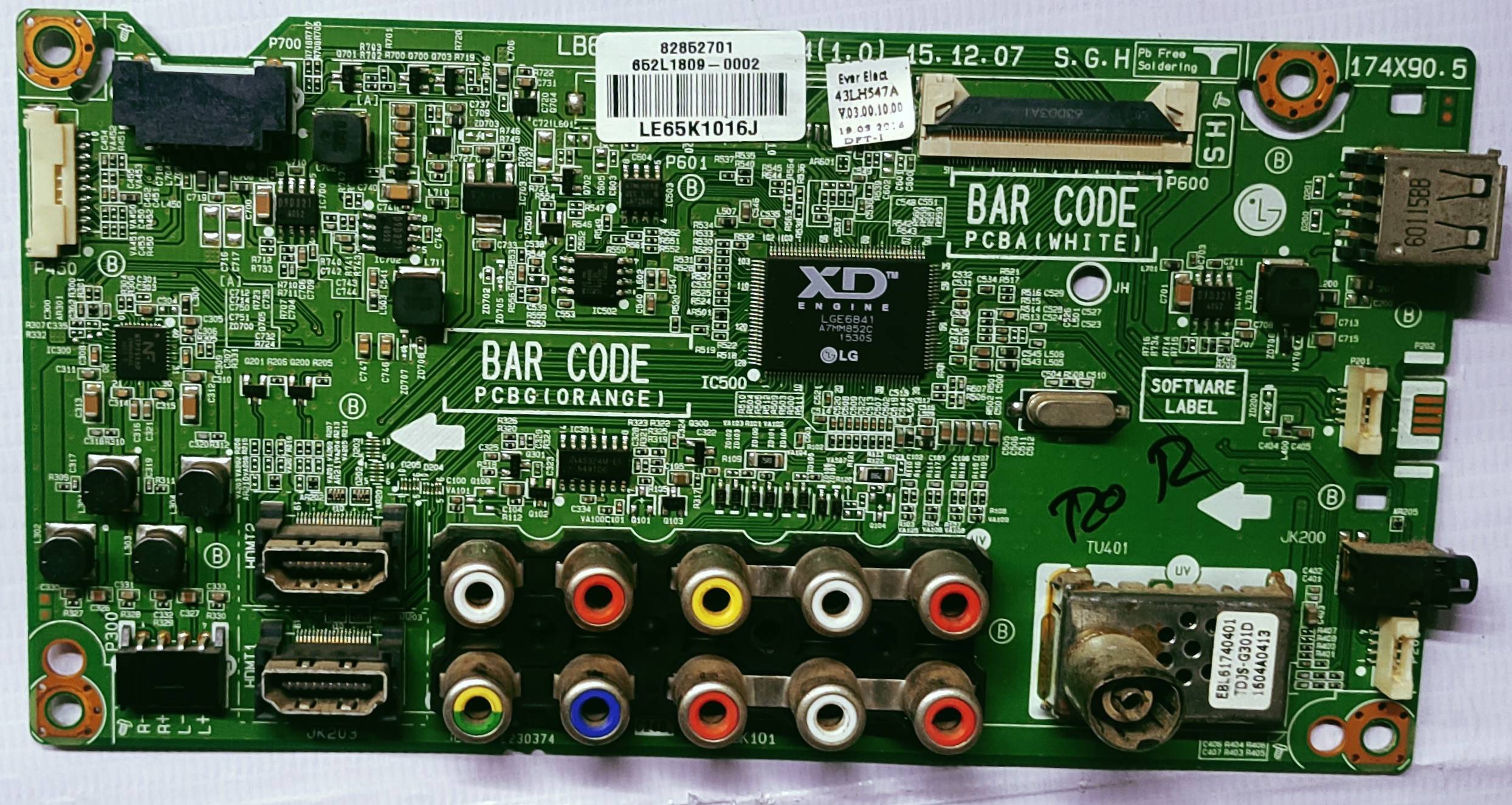 LG 43LH547A LED MOTHER BOARD, MAIN BOARD, #wb35 image 4