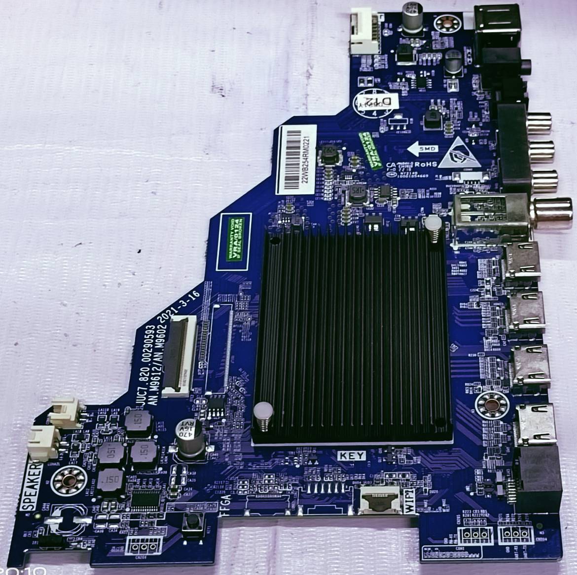 MOTOROLA  4K 55UHDADVVGE  ANDROID MOTHER BOARD, LED BOARD, MAIN BOARD #wb28 image 2