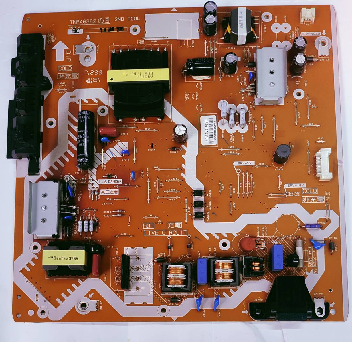 PANASONIC LED TV TH-43ES630D Power Supply Board, PANASONIC LED TV TH-43ES630D SMPS Board, PANASONIC LED TV TH-43ES630D Power Supply PCB Board,  image 5