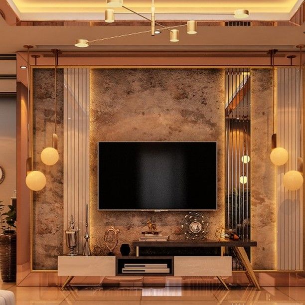 Modern TV Unit Panel Designs in Chennai image 5