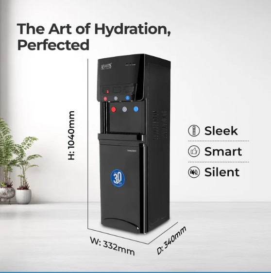 ATLANTIS BLAQUE | 18L Cooling Cabinet | Smart Push Buttons | Hot, Normal & Cold Water | 2.5L/hour Cooling Capacity | 1 Year Warranty | Top Loading image 4