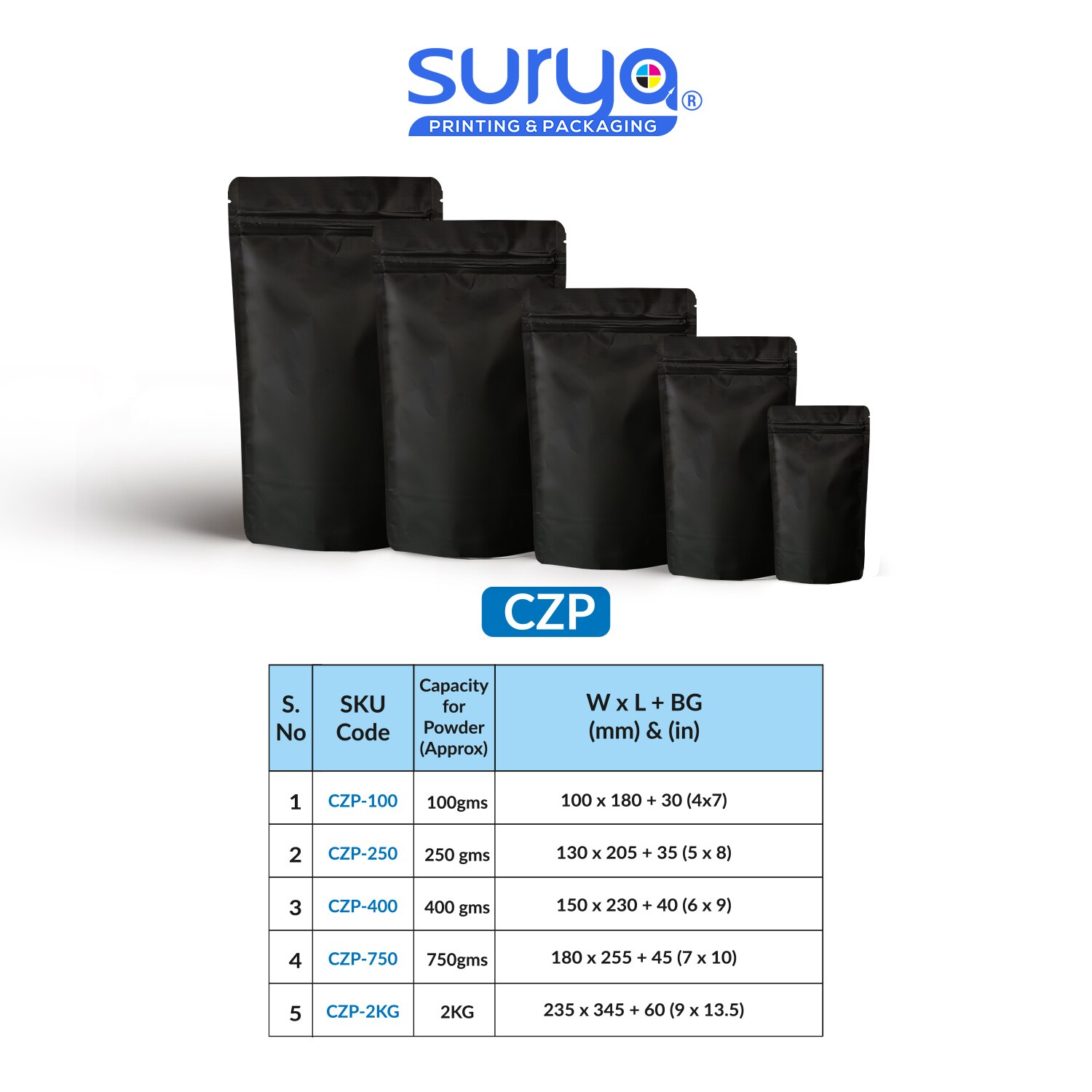 Black Color Matte Finish Ziplock Inner Foil Stand-Up Pouch image 4