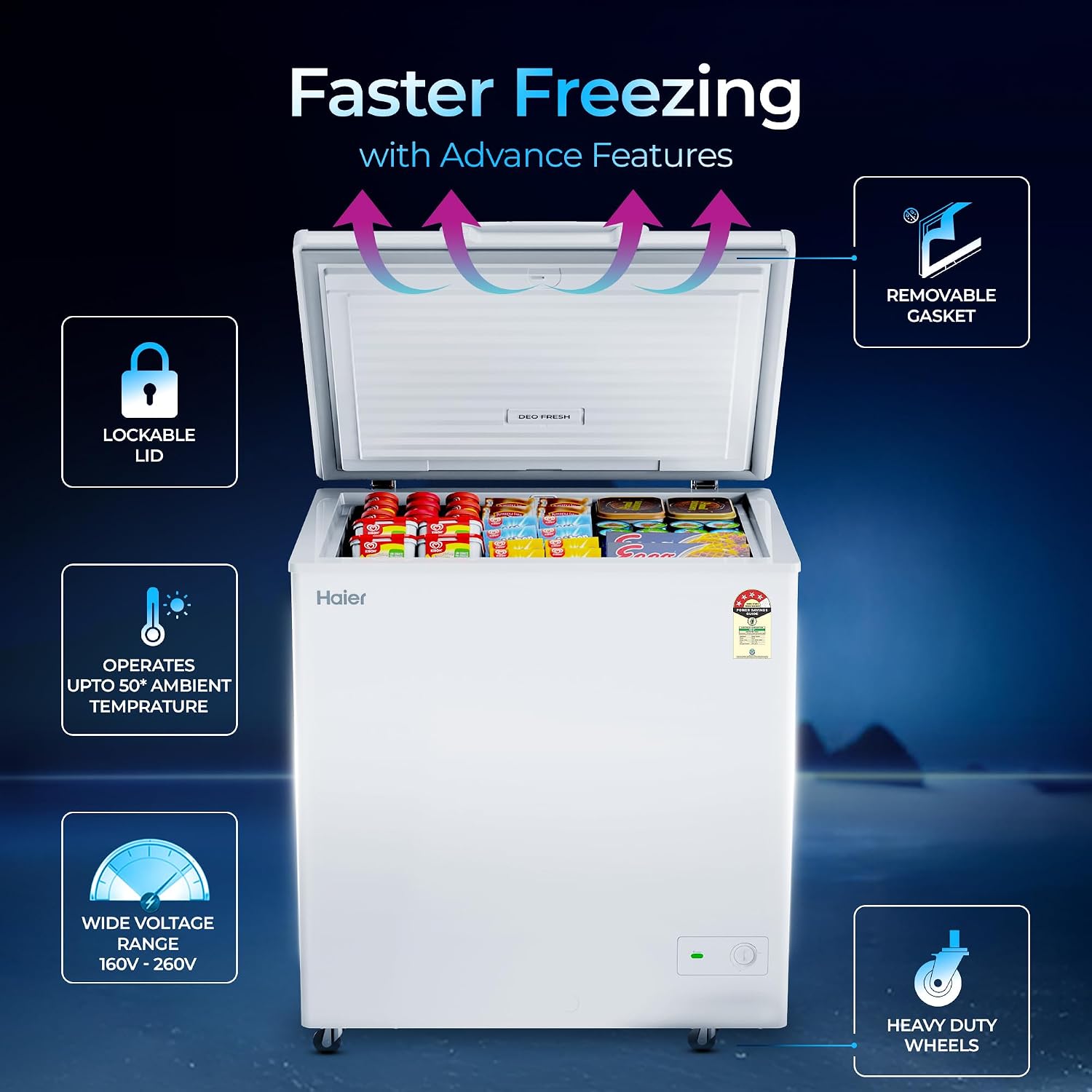 Haier Deep Freezer Hard Top HFC-230SPW4 image 7