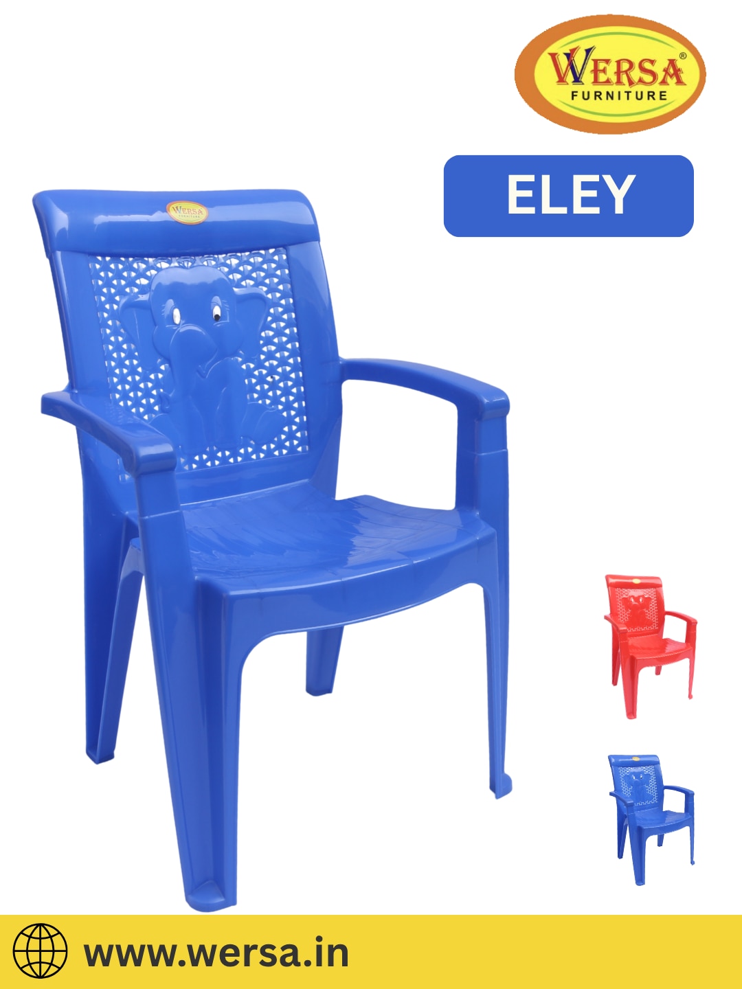 WERSA ELEY Plastic Kids Chair with Armrest image 3