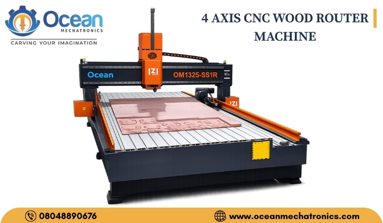 4 AXIS CNC WOOD ROUTER MACHINE image 2