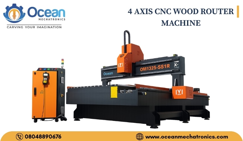 4 AXIS CNC WOOD ROUTER MACHINE image 3