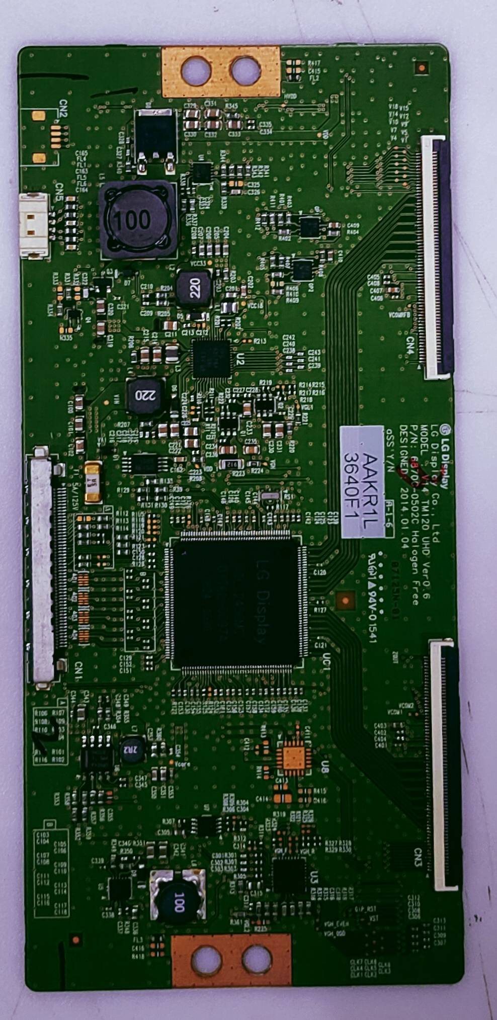 LG  AAKR1L 3640F1 T-con No.V15,TM120 UHD VER0.6 P/N 6870C-0502C (GESI GNED 2014.01.04  image 5