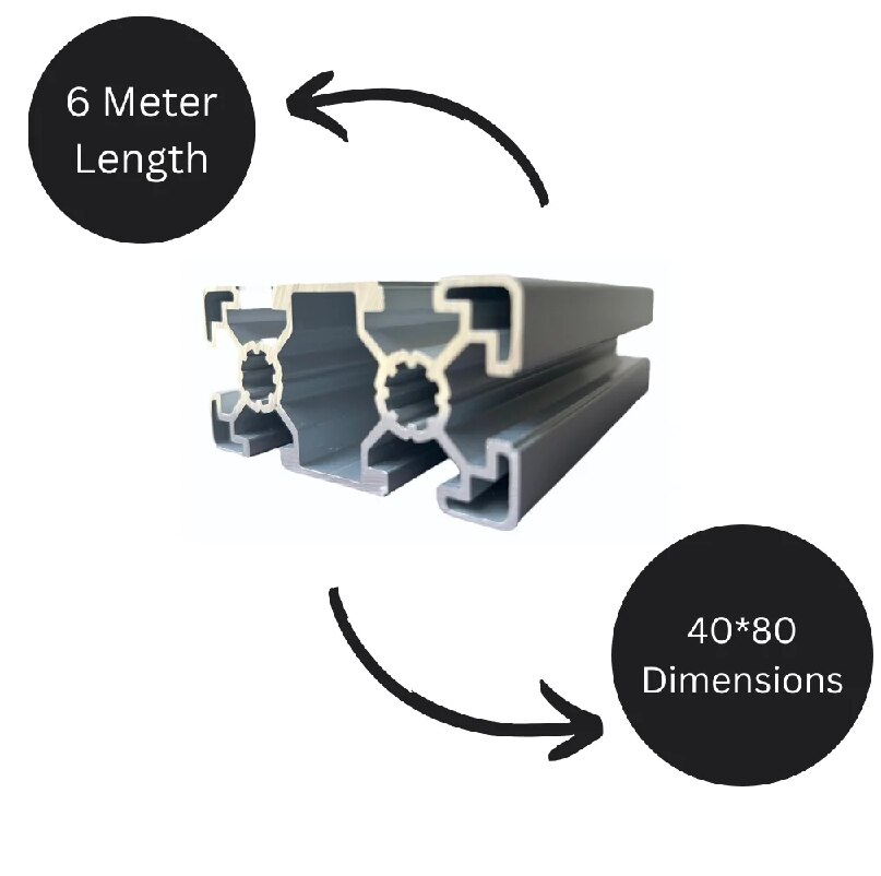 40x80 Industrial Heavy Aluminium Profile image 2