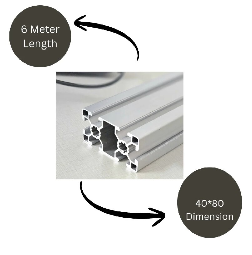 40x80 Industrial Aluminium Profile image 3