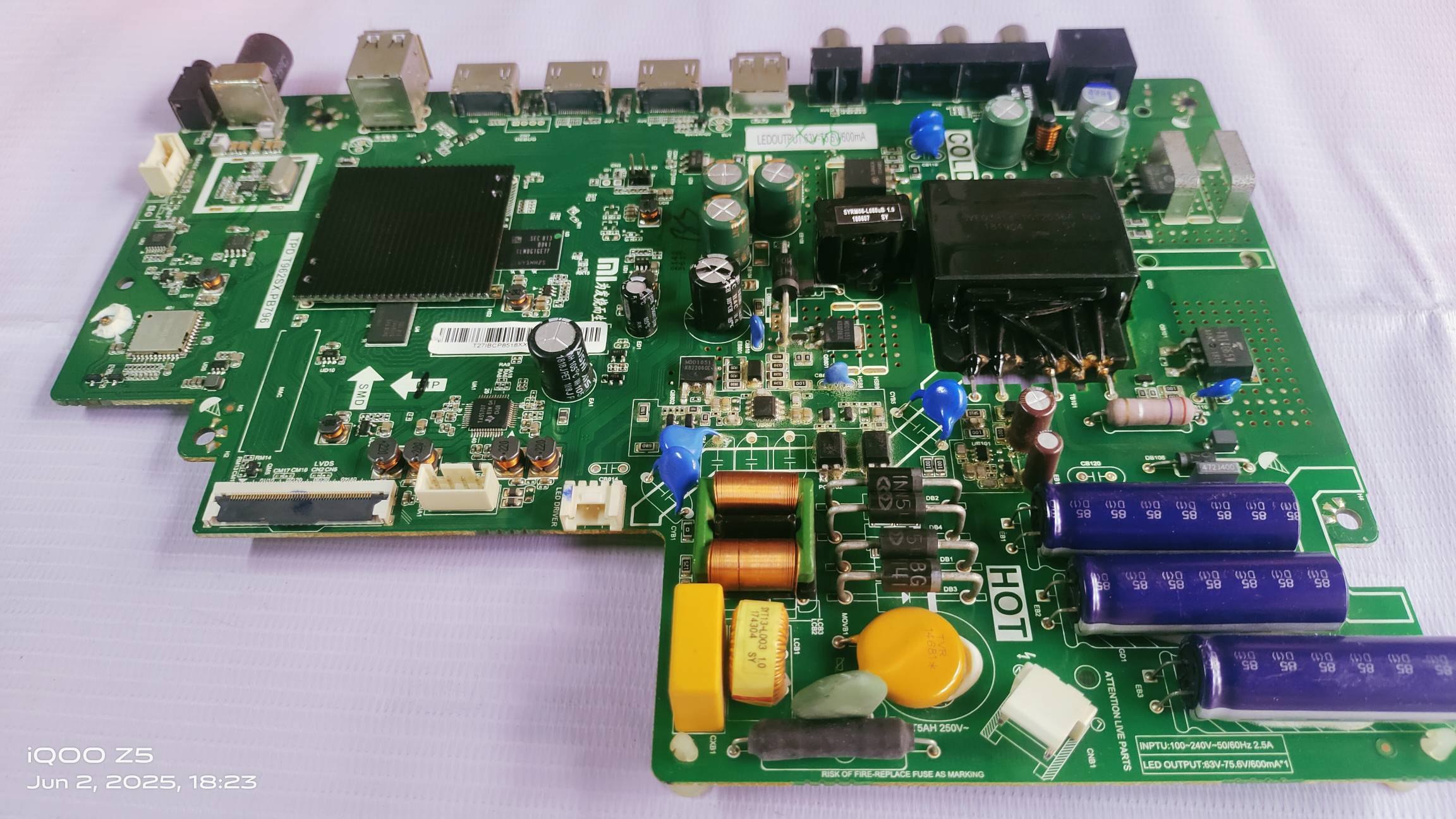 MI REDMI XIAOMI L43M5-AI, ANDROID MAIN BOARD, ANDROID MOTHER BOARD, ANDROID COMBO BOARD, #WB12 image 4