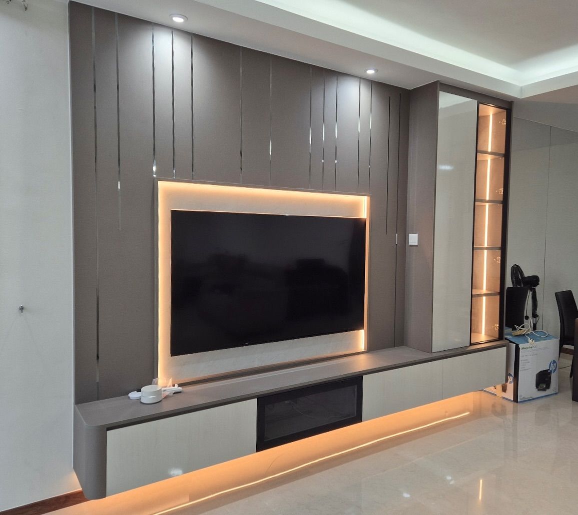 Luxury TV Unit Wall Feature in Chennai image 5