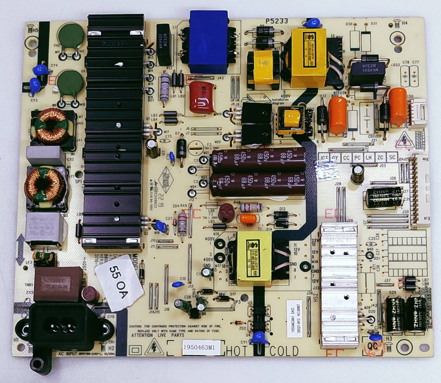 VU 55SU134 LED TV POWER SUPPLY BOARD  image 3