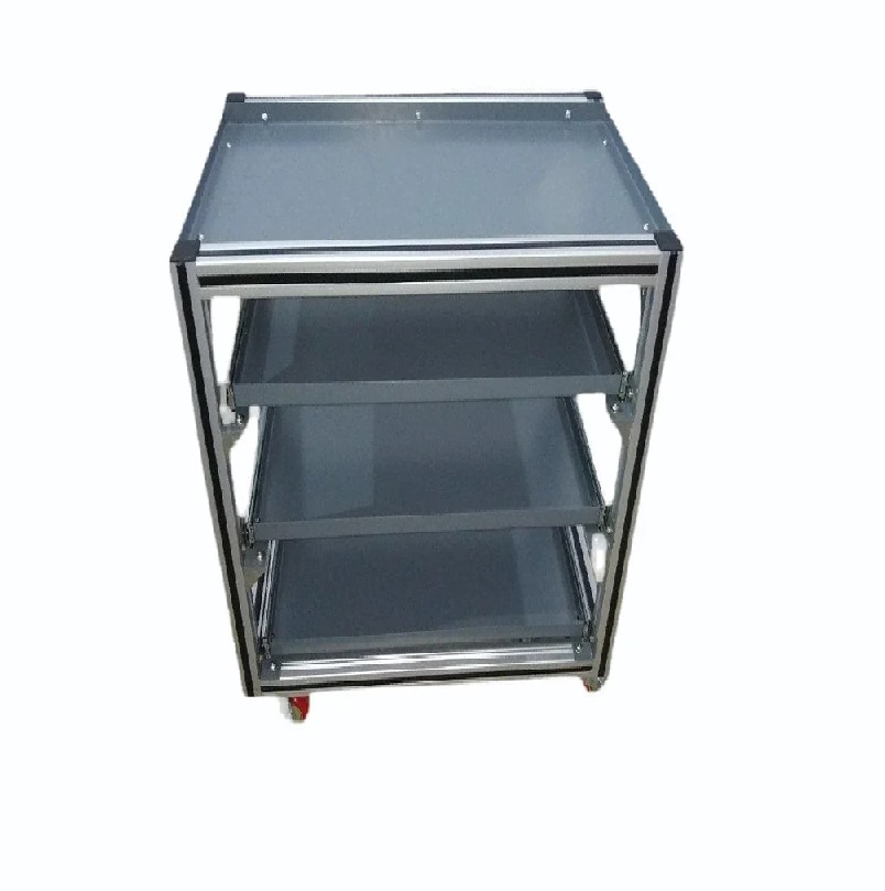 Aluminium Profile Three Tier Trolley image 2