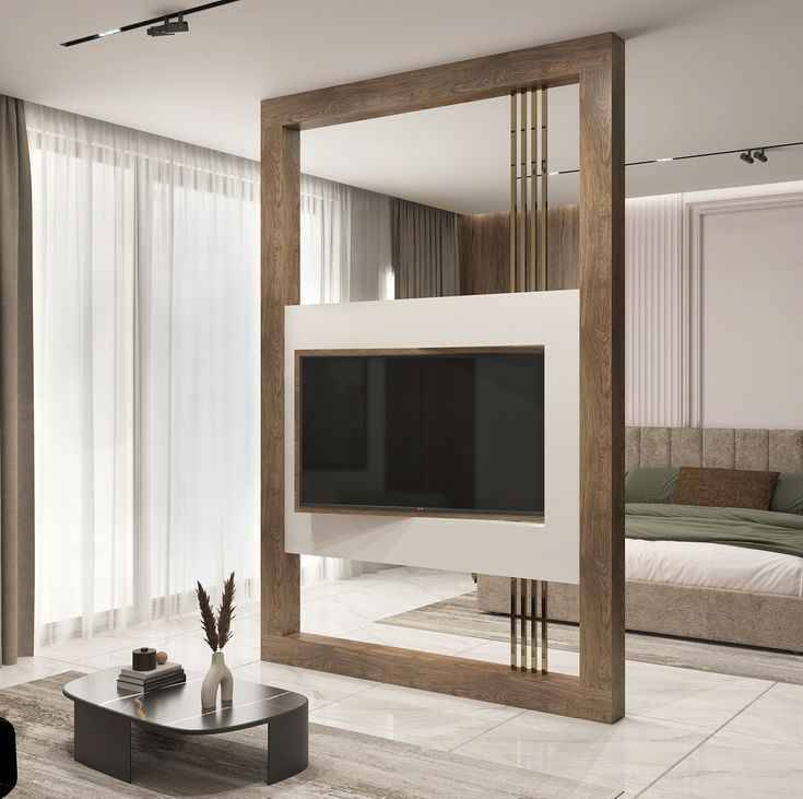 Elegant Glass Block Partition with Arched Wall Design | Anna Nagar image 3