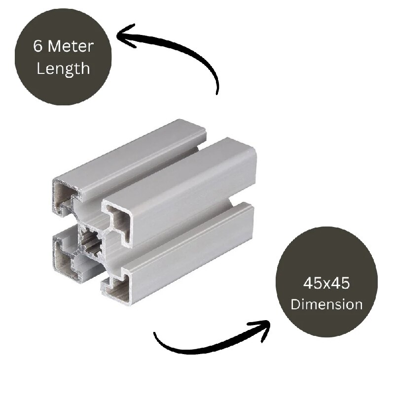 45x45 Industrial Heavy Aluminium Profile image 2