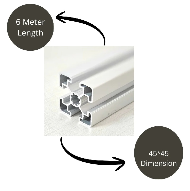 45x45 Industrial Light Aluminium Profile image 3