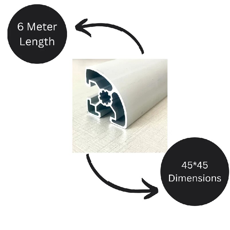 45x45 Radius Industrial Aluminium Profile image 3