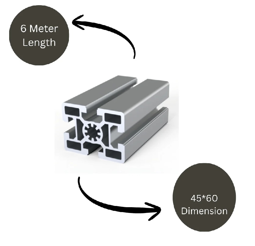 45x60 Industrial Aluminium Profile image 2