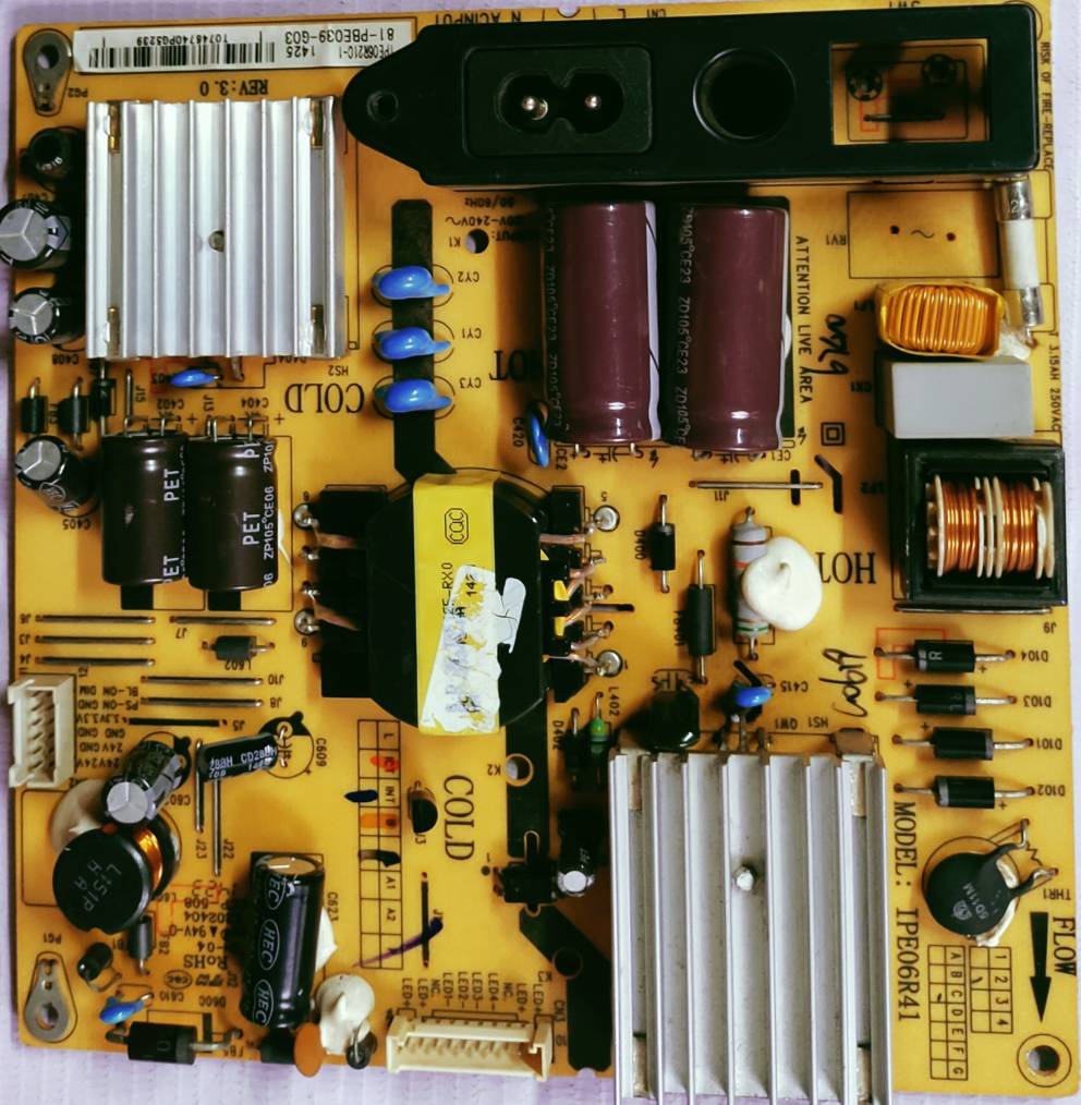 MICROMAX 40T2820FHD POWER SUPPLY BOARD, SMPS BOARD #Wb29 image 3