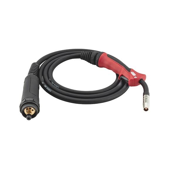 15AK Binzel-Type MIG Welding Gun / Torch — Ergonomic Red Handle with Flexible Cable image 3